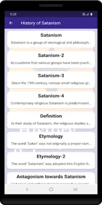 History of Satanism android App screenshot 1